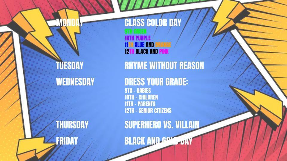 SPIRIT WEEK IS OCTOBER 5-9!