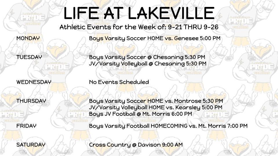 High School Athletics and Events of the Week