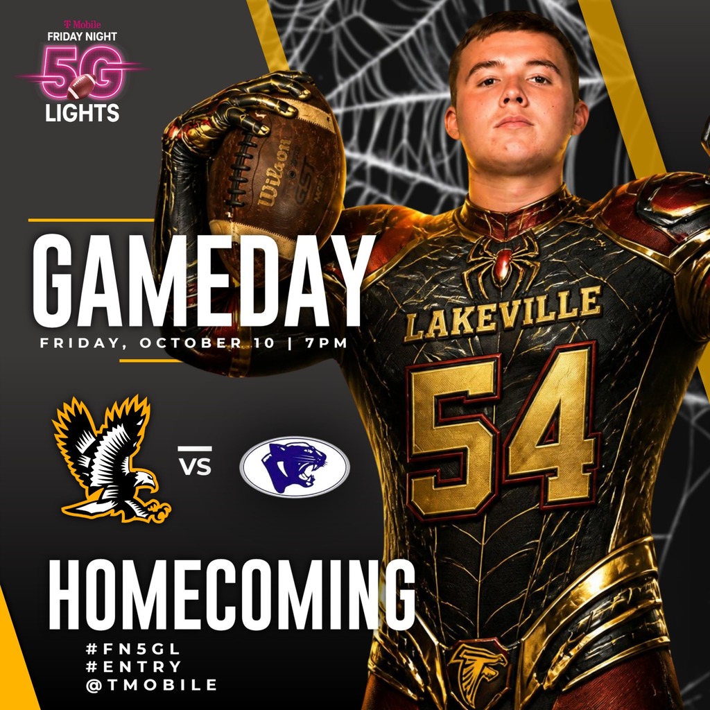 IT'S HOMECOMING GAME DAY!!! Falcon Fans FILL THE STANDS! Kickoff 7:00 at LakeVille High School Stadium! #FN5GL #ENTRY @TMOBILE