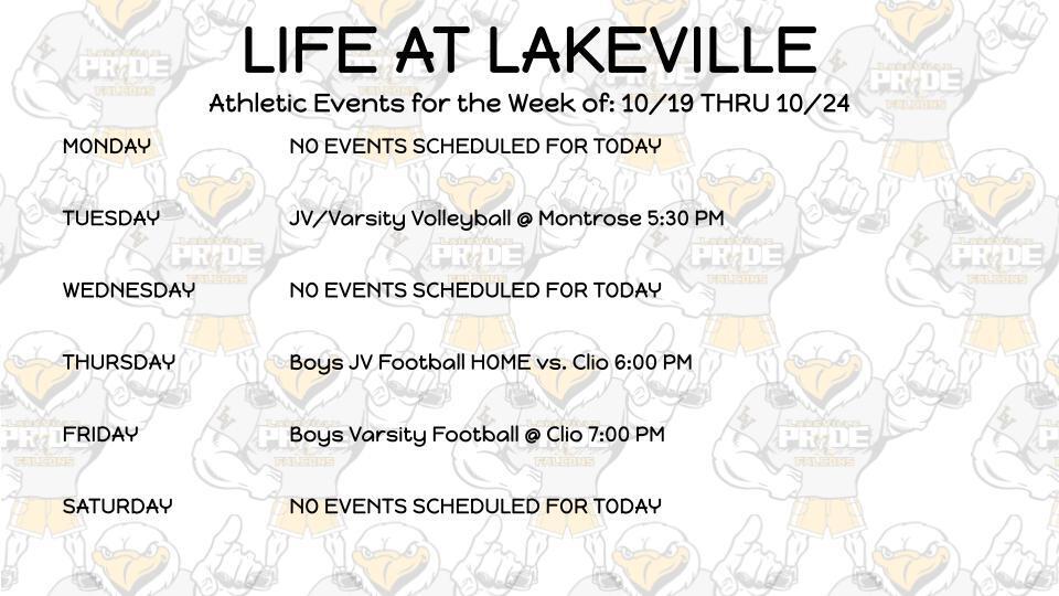 High School Athletics and Events of the Week