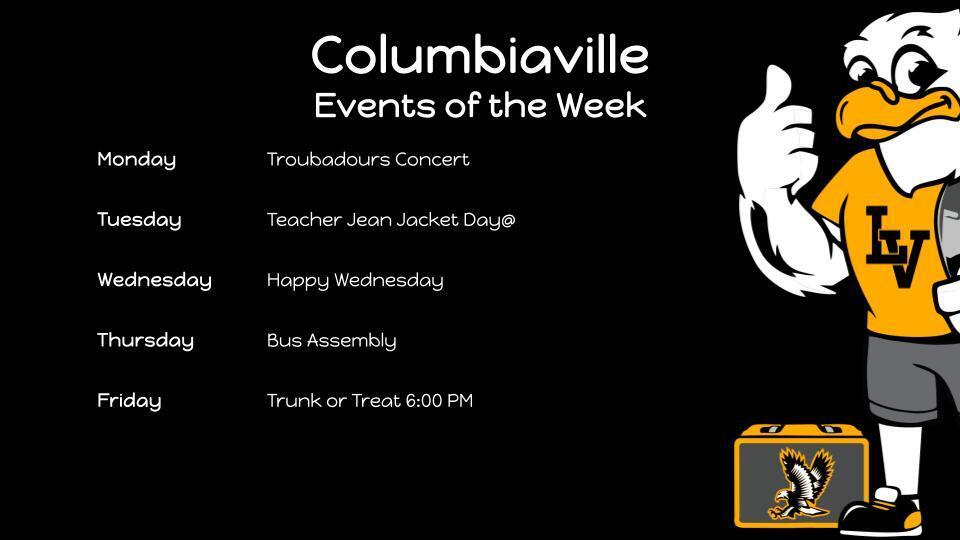 Columbiaville Events of the Week