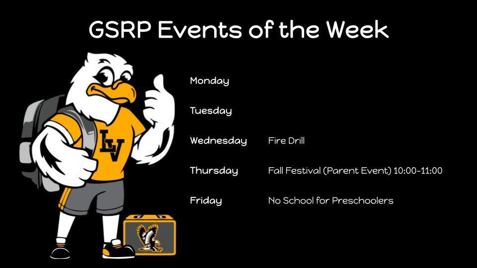 GSRP Events of the Week