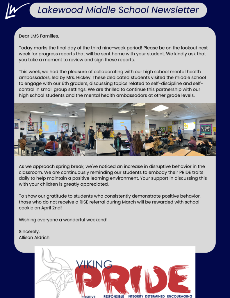 LMS Weekly newsletter