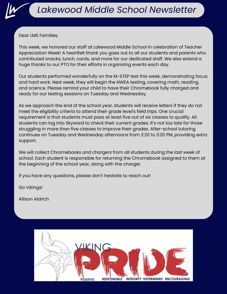 LMS Weekly newsletter