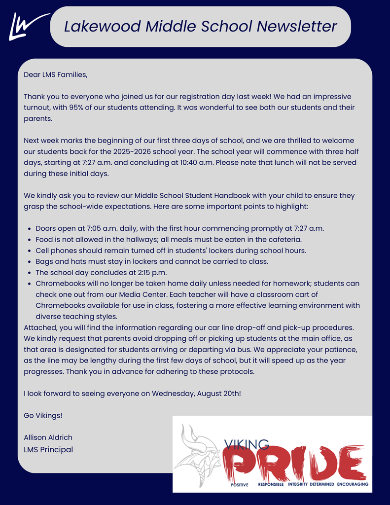 LMS Weekly newsletter
