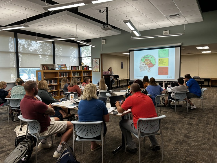 Ukeru training in the high school media center