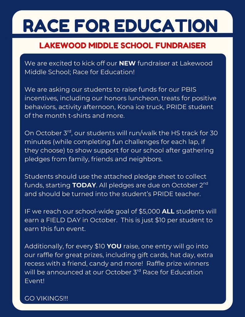 Race for Education Letter