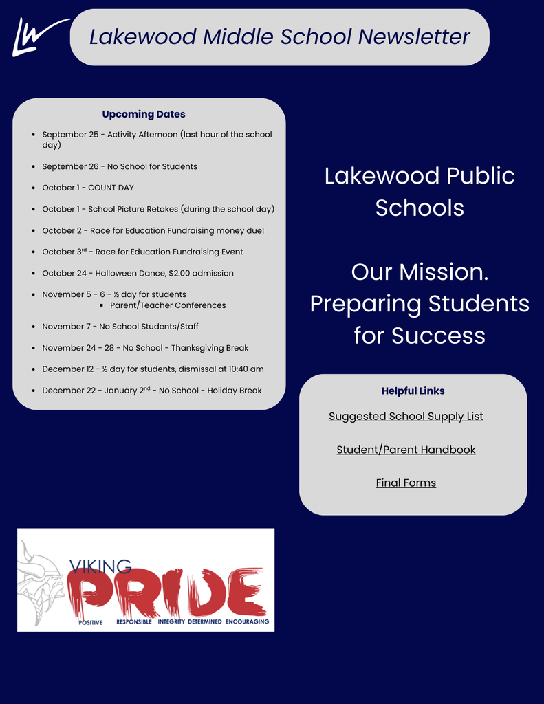 LMS Weekly newsletter 
