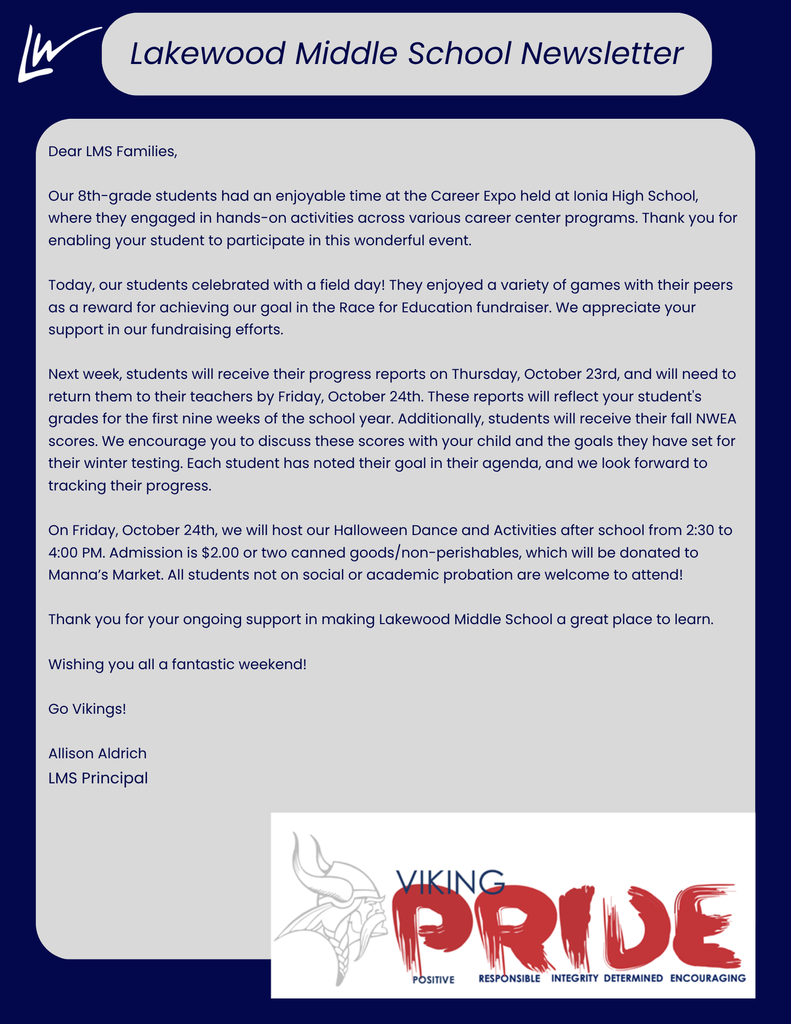 LMS Weekly newsletter