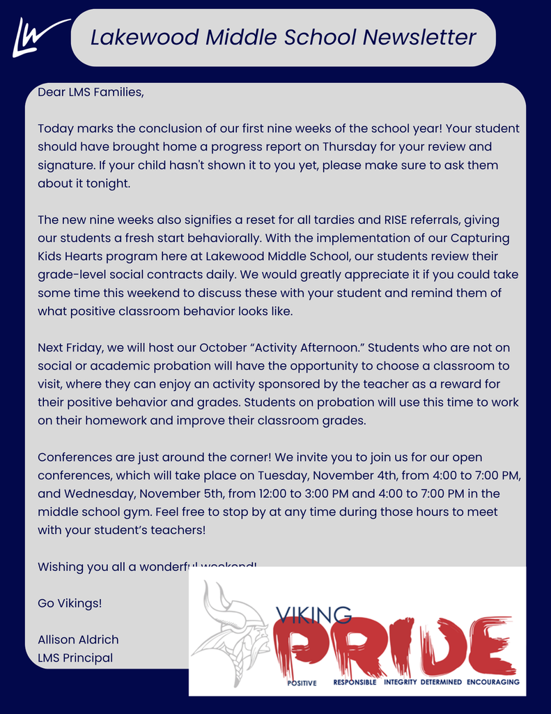 LMS Weekly newsletter 
