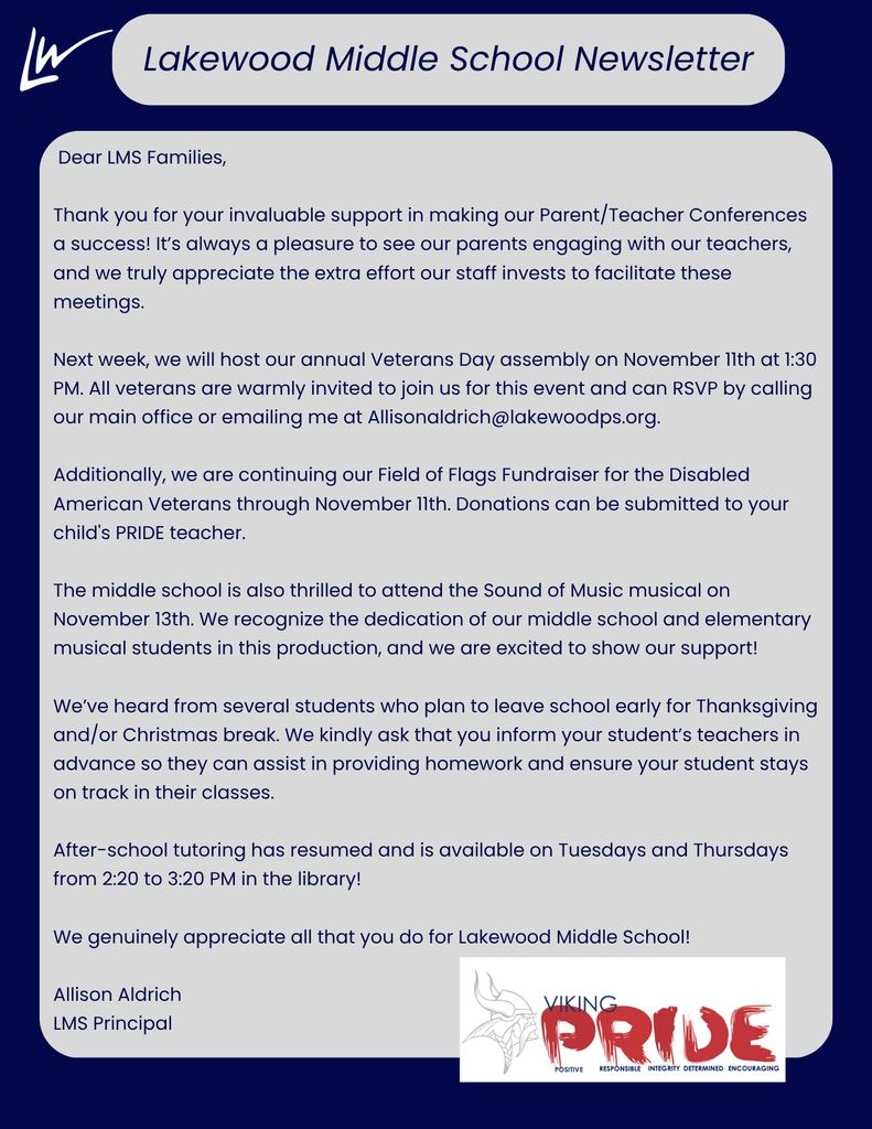 LMS Weekly newsletter 