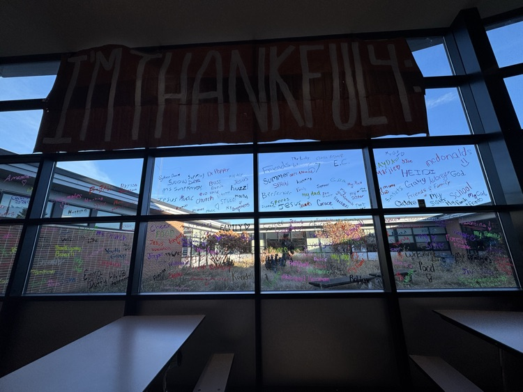 student signatures on window