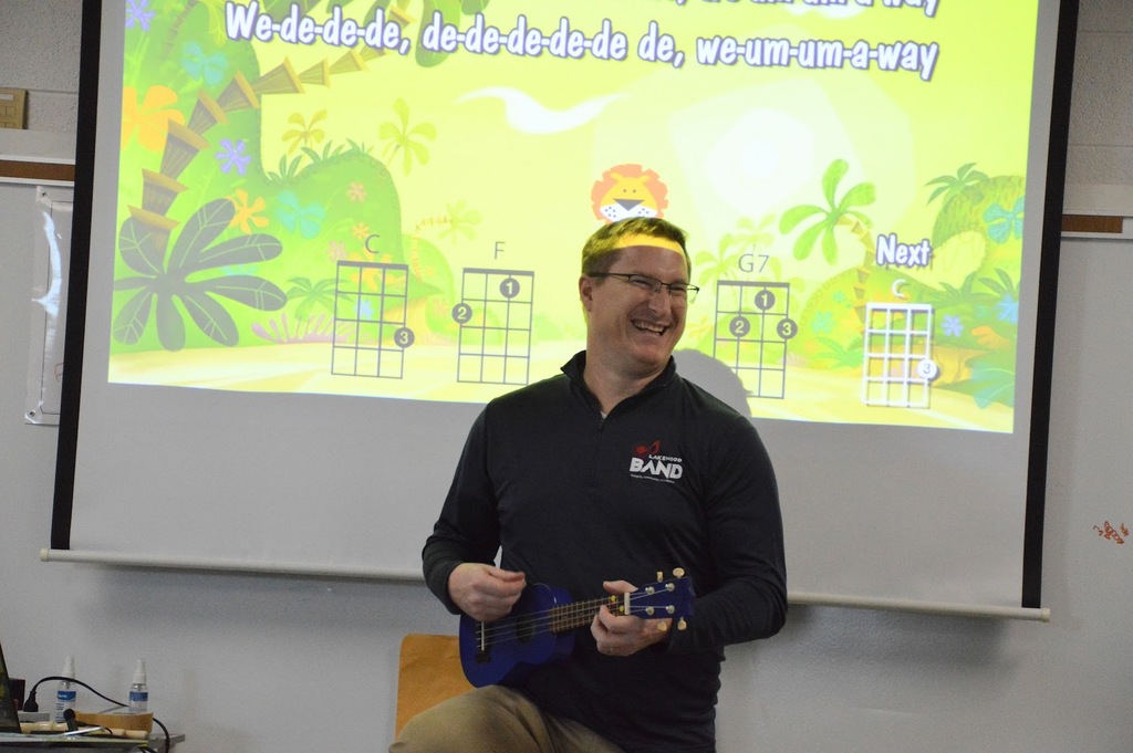 Mr. Walsh’s 5th Grade Band Students Learn the Ukulele