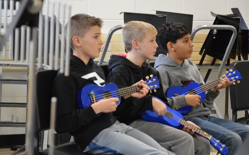 Mr. Walsh’s 5th Grade Band Students Learn the Ukulele