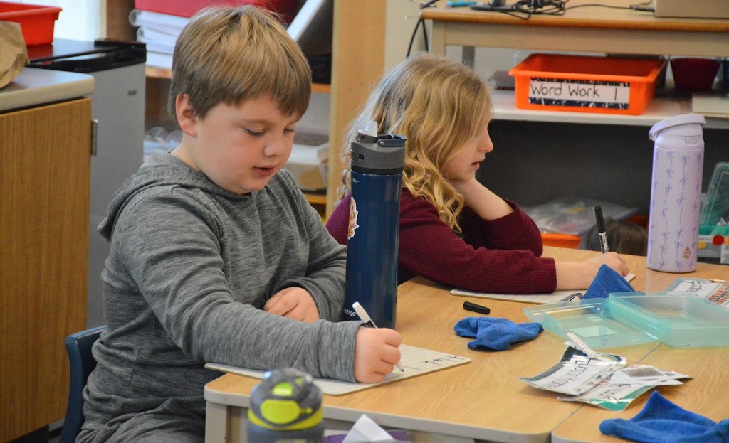 Students in Mrs. Sptizley class learning