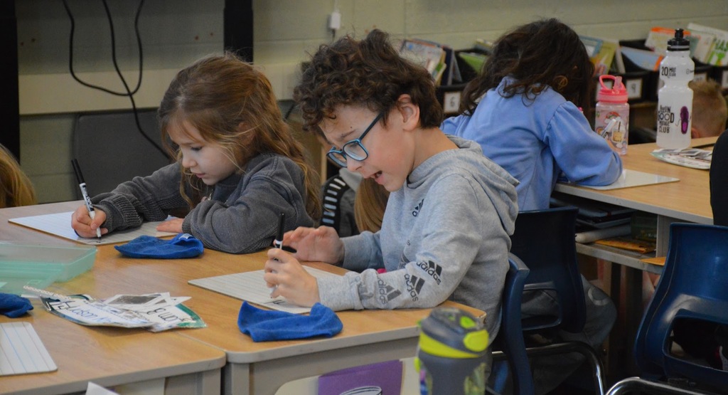 Students in Mrs. Sptizley class learning