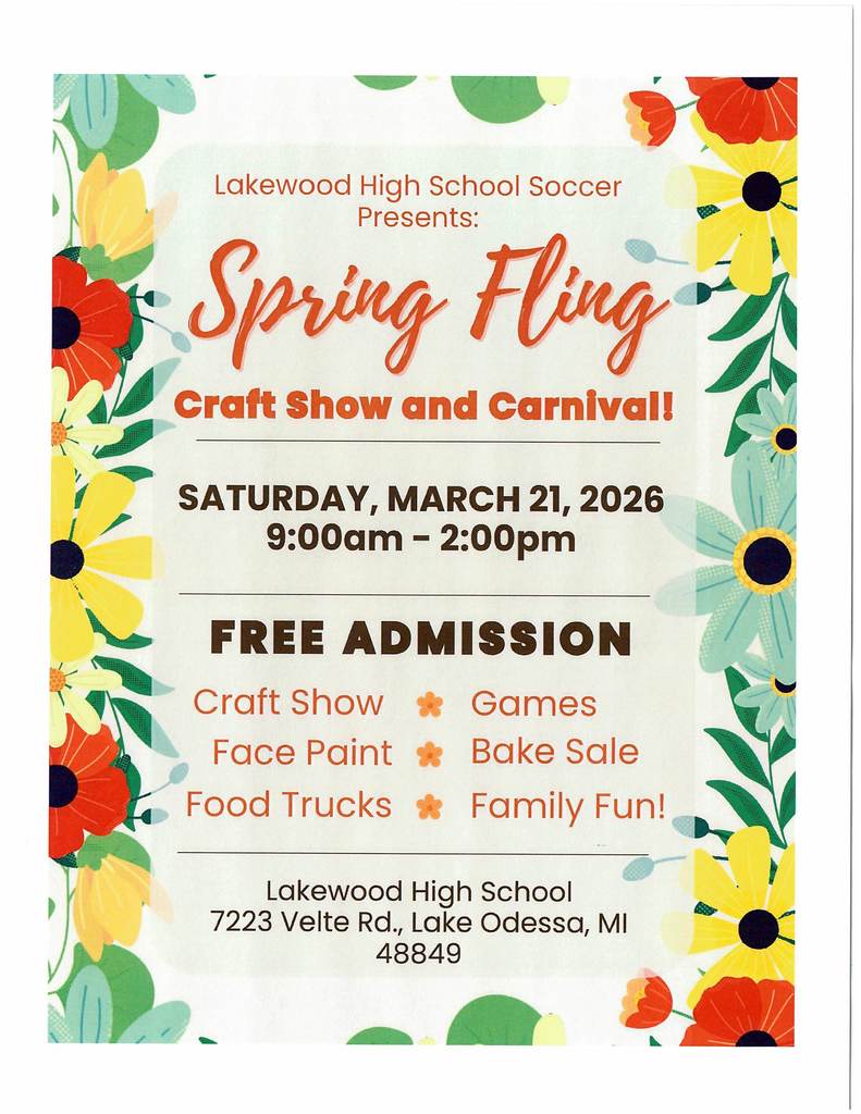 Soccer Spring Fling Craft show flyer