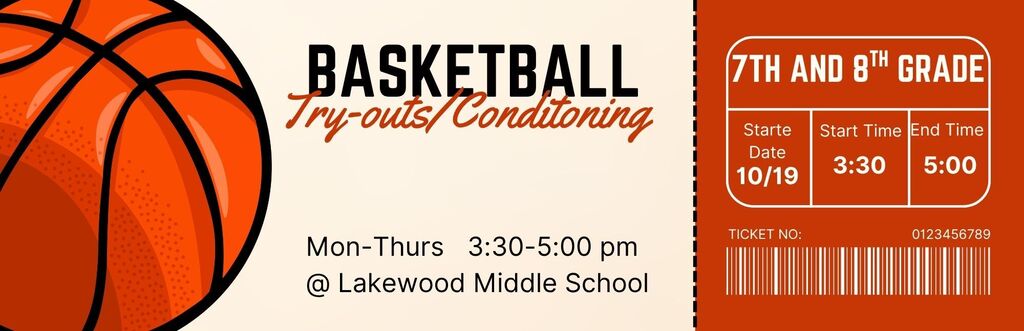 Middle School 7th and 8th Grade Basketball Try-outs/Conditioning