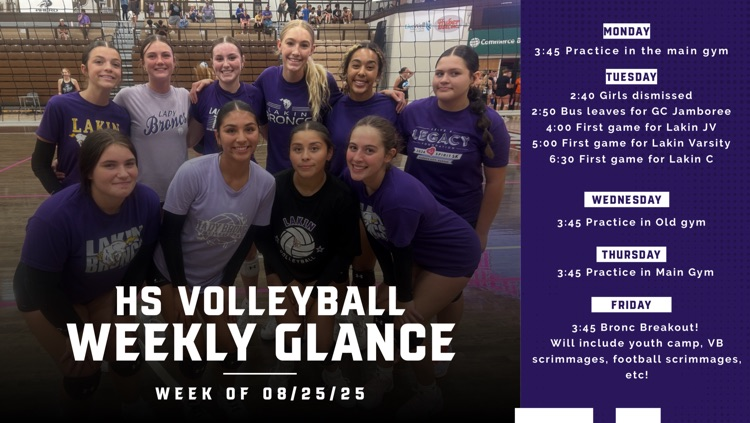 LBVB Weekly Schedule