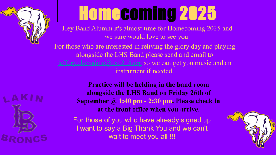 Attention Pep Band Alumni