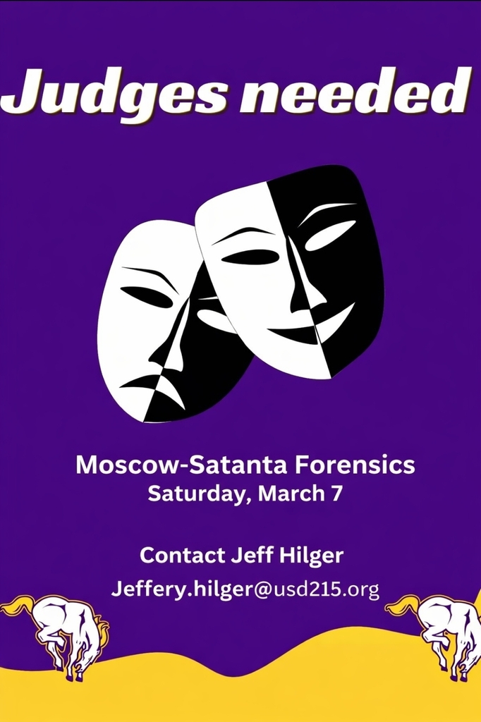 Forensics Judge Needed (Satanta)