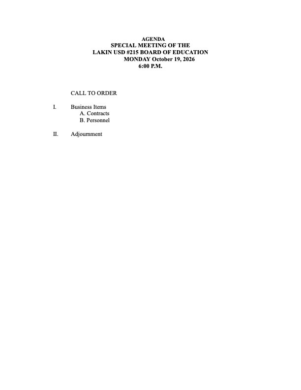 Agenda
