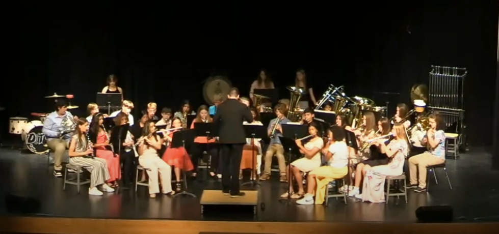 This image shows the band performing