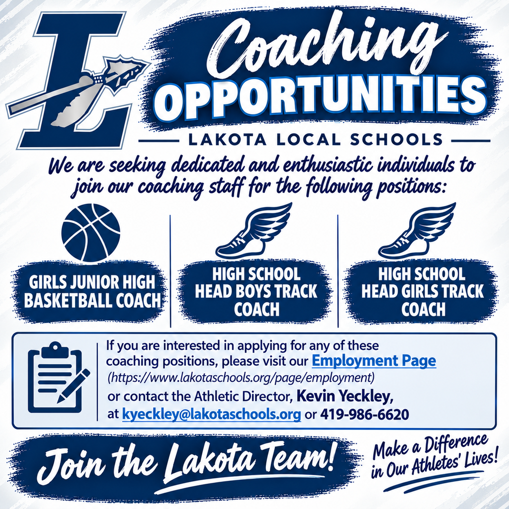 Coaching Opportunities for JH Basketball, Track