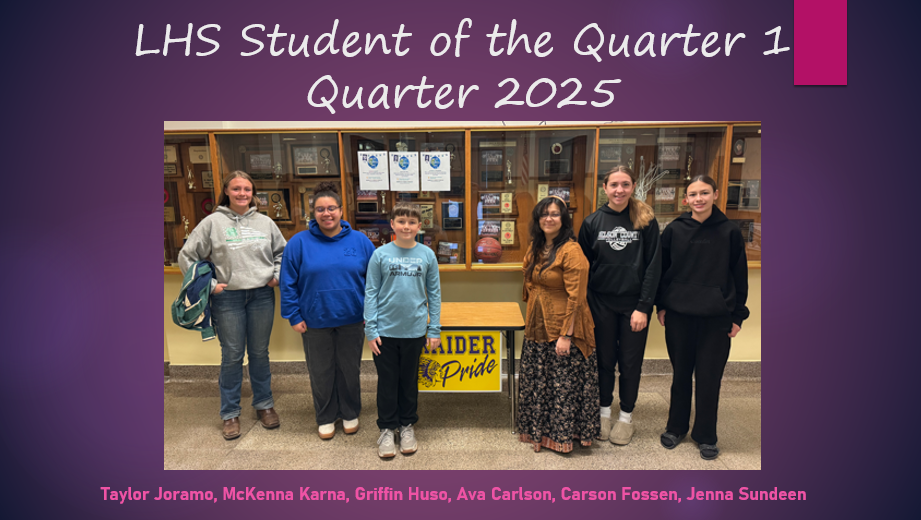 2025 LHS Student of the Quarter 1
