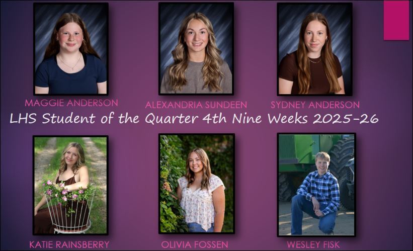 LHS Student of the Quarter 4th Nine Weeks 2025-26
