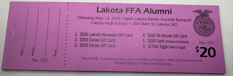 FFA Alumni Ticket