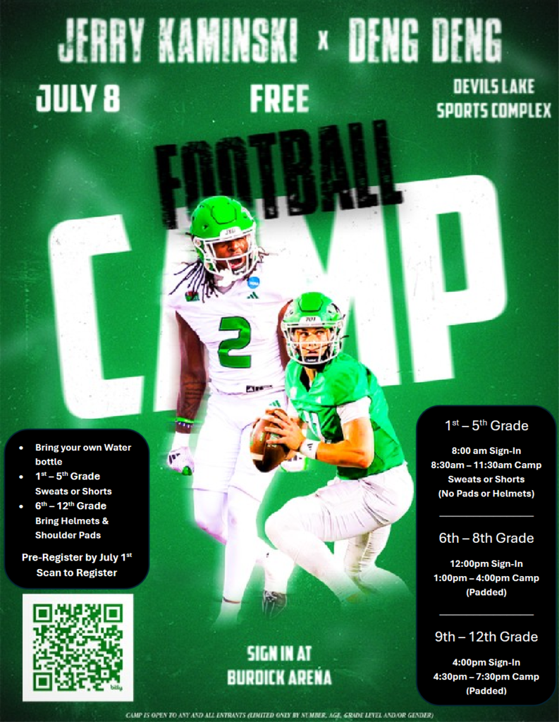 Free Football Camp @ Devils Lake Sports Complex