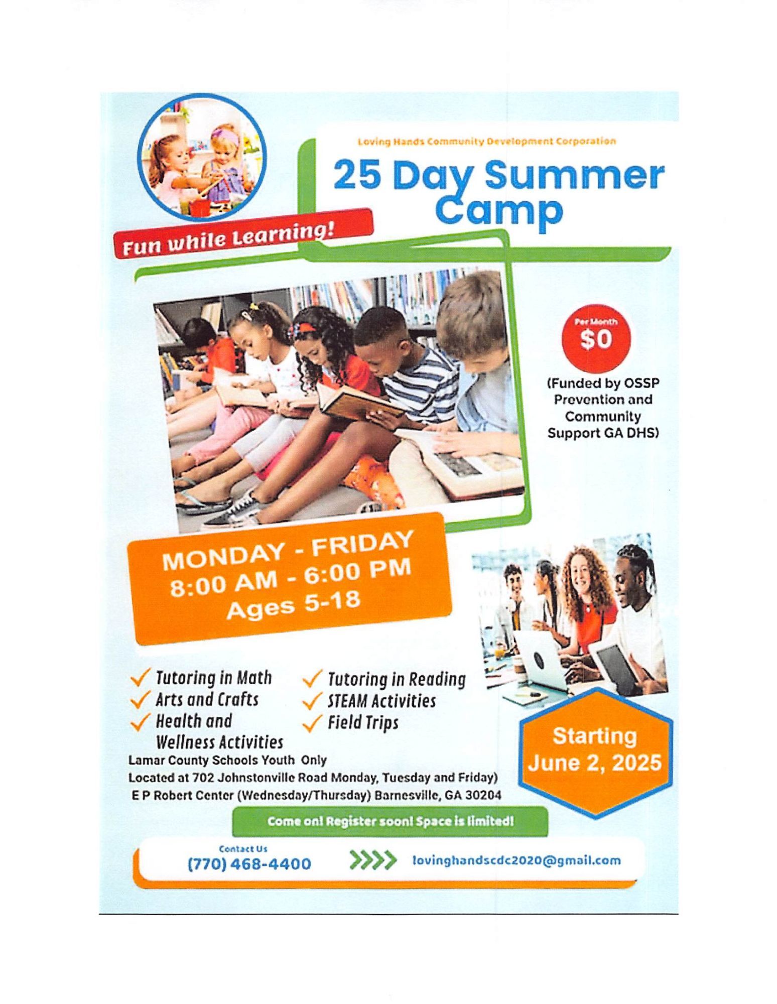 Loving Hands Summer Camp | Lamar County Primary School