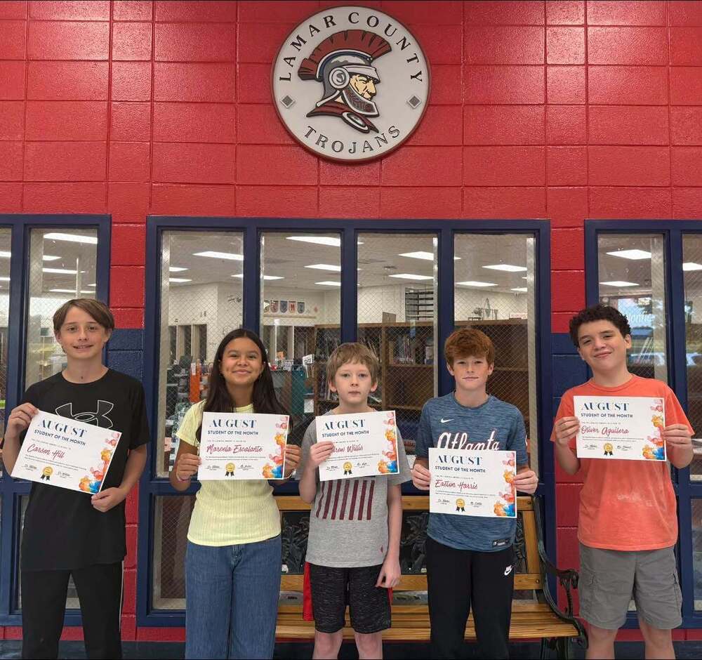 7th Grade August Students of the Month