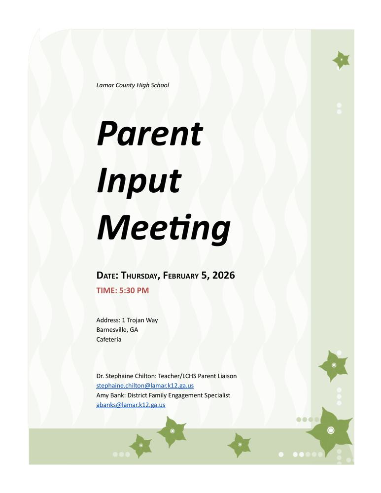 Parent Input Meeting