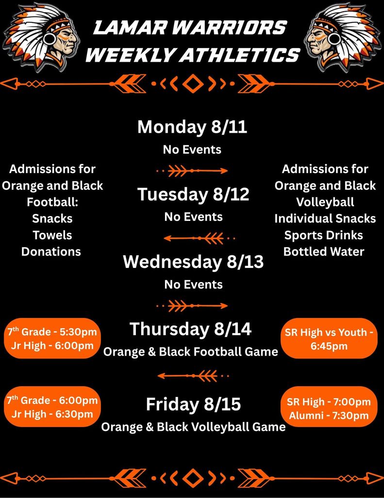 weekly schedule
