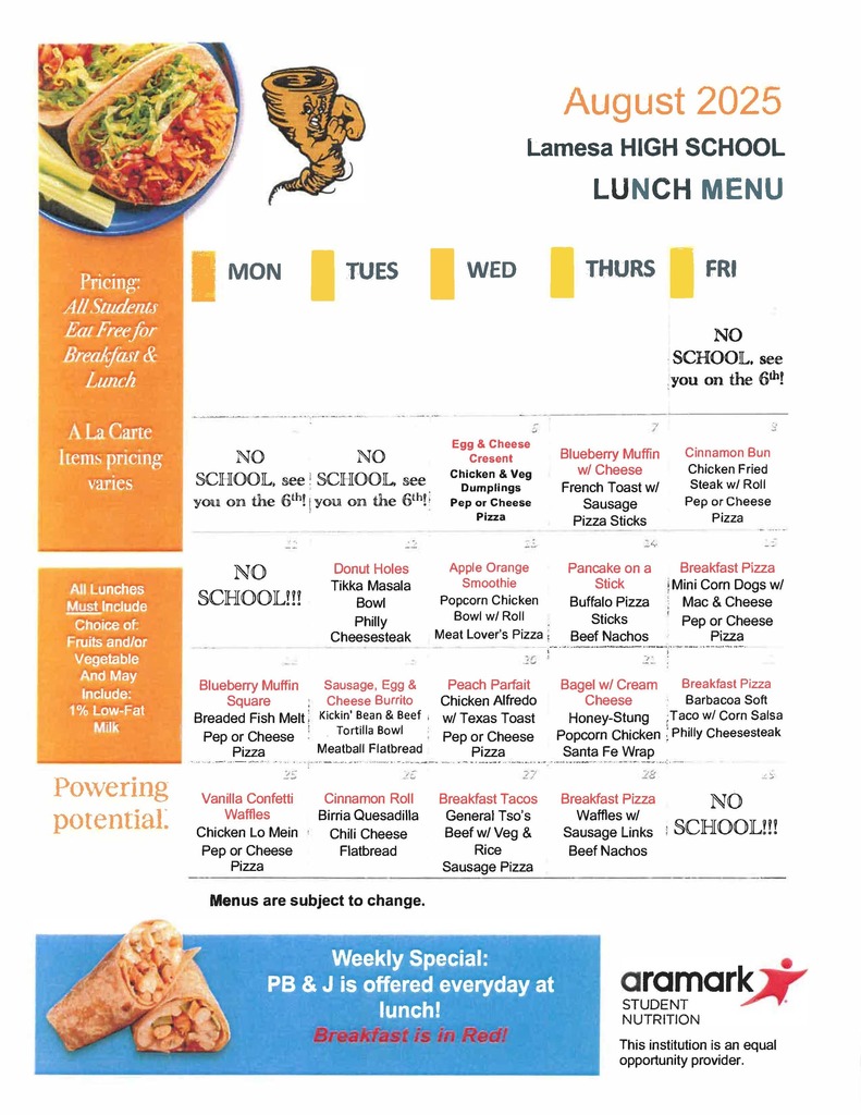LHS AUG 25 Menu