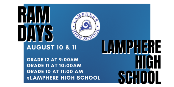 Ram Days are August 10 and 11th 2026. Please see news article for details