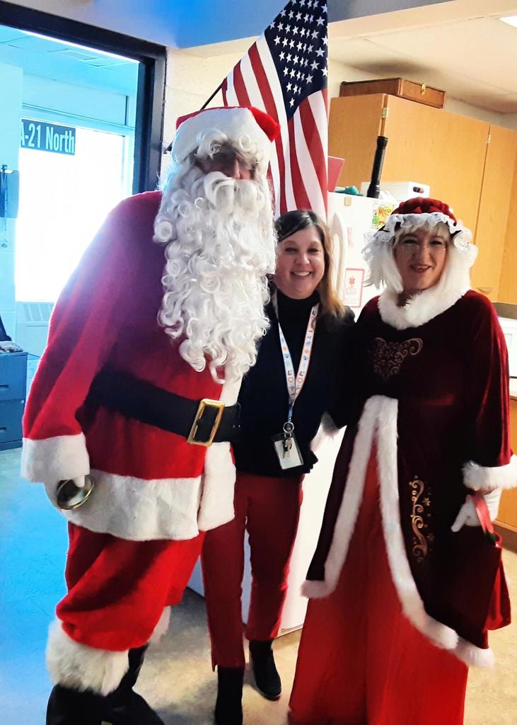Kristie with Santa