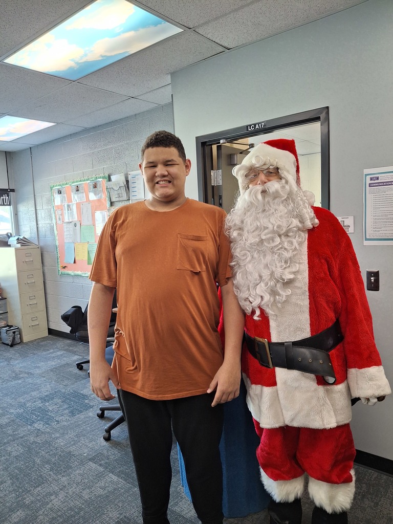 Student with Santa