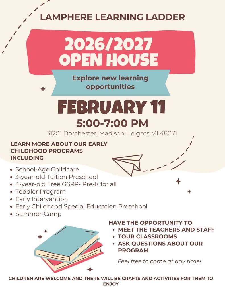learning ladder open house graphic
