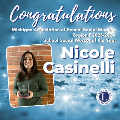 Nicole Casinelli Michigan Association of School Social Workers Region F School Social Worker of the Year