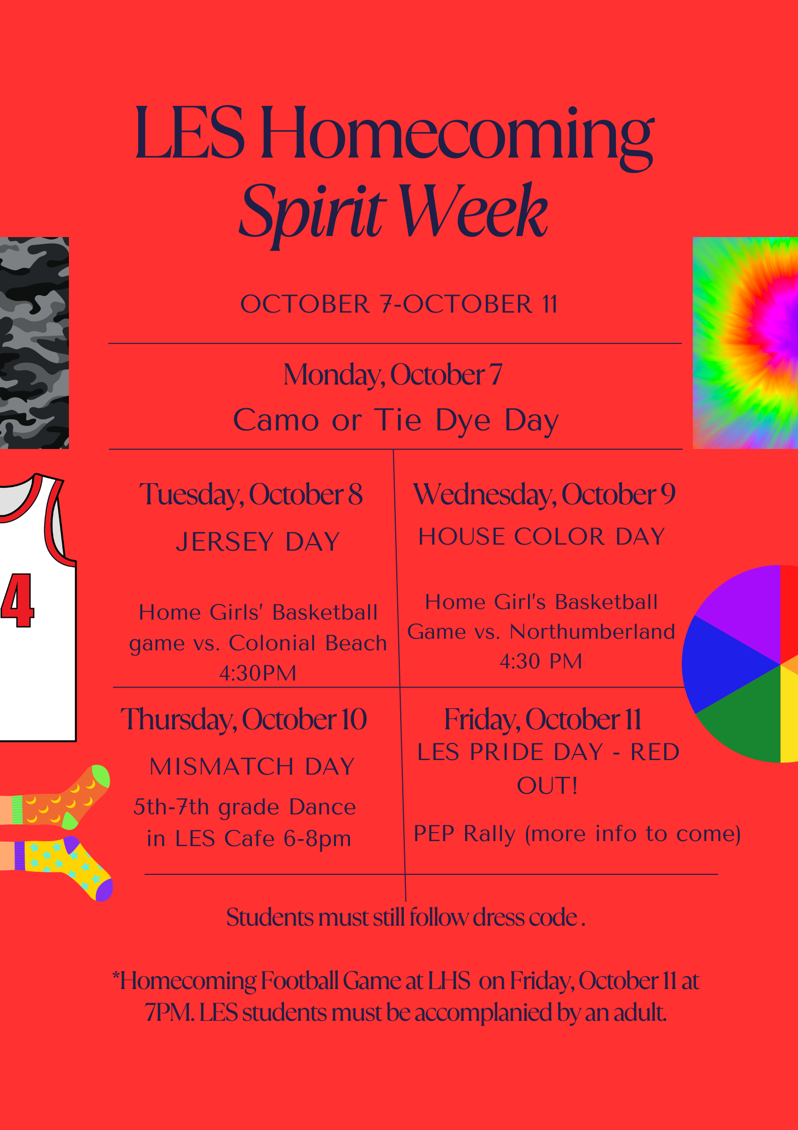 LES Homecoming Spirit Week! | Lancaster Elementary School LES Homecoming Spirit Week! | Lancaster Elementary School