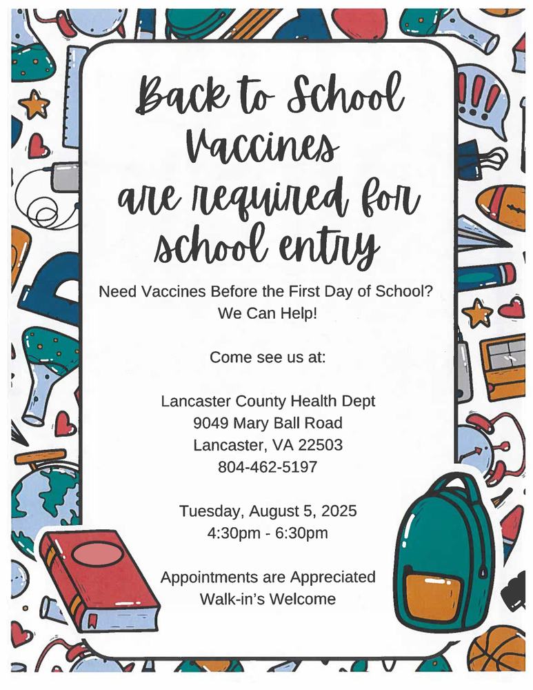 Back to school vaccines