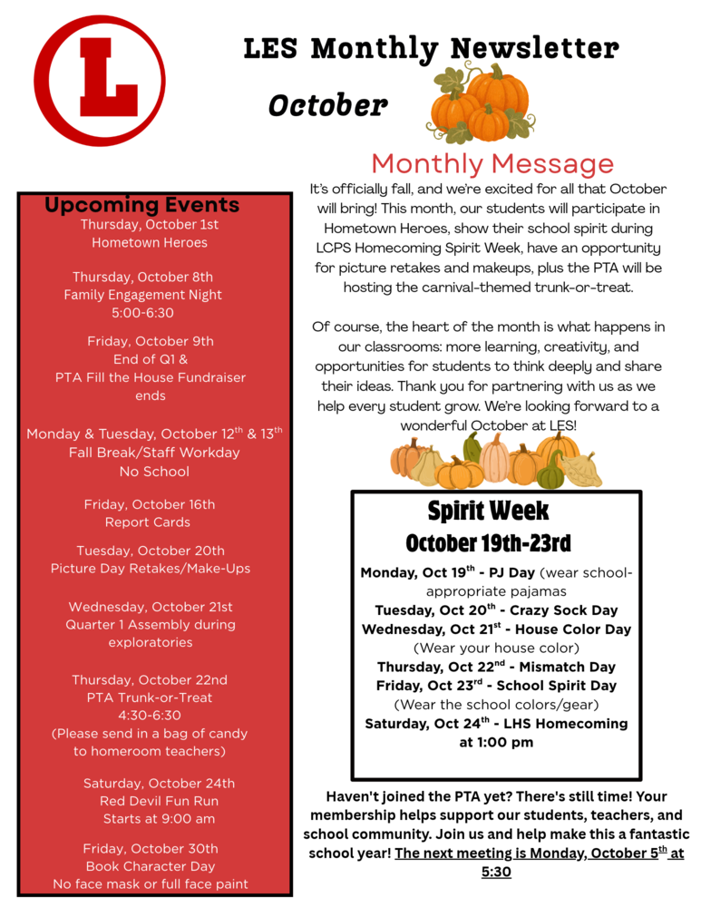 Monthly Newsletter October