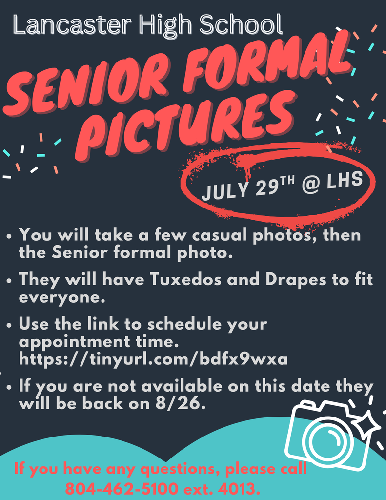 Senior Formal Picture Date and Information