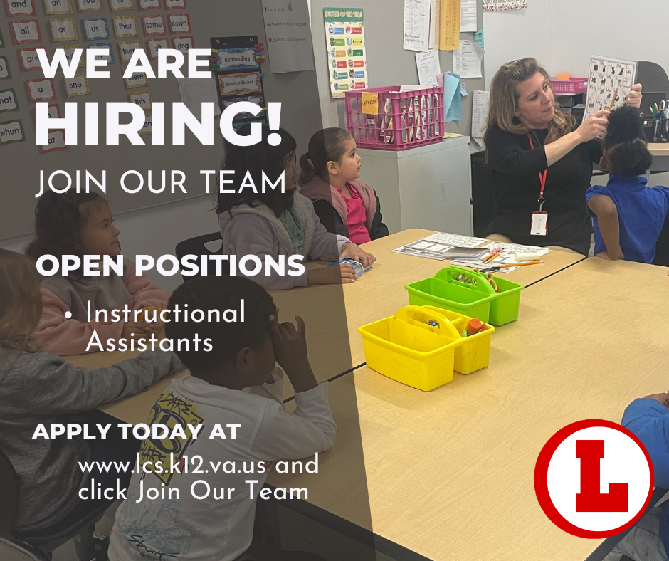 Join Our Team! Be an Instructional Assistant today!