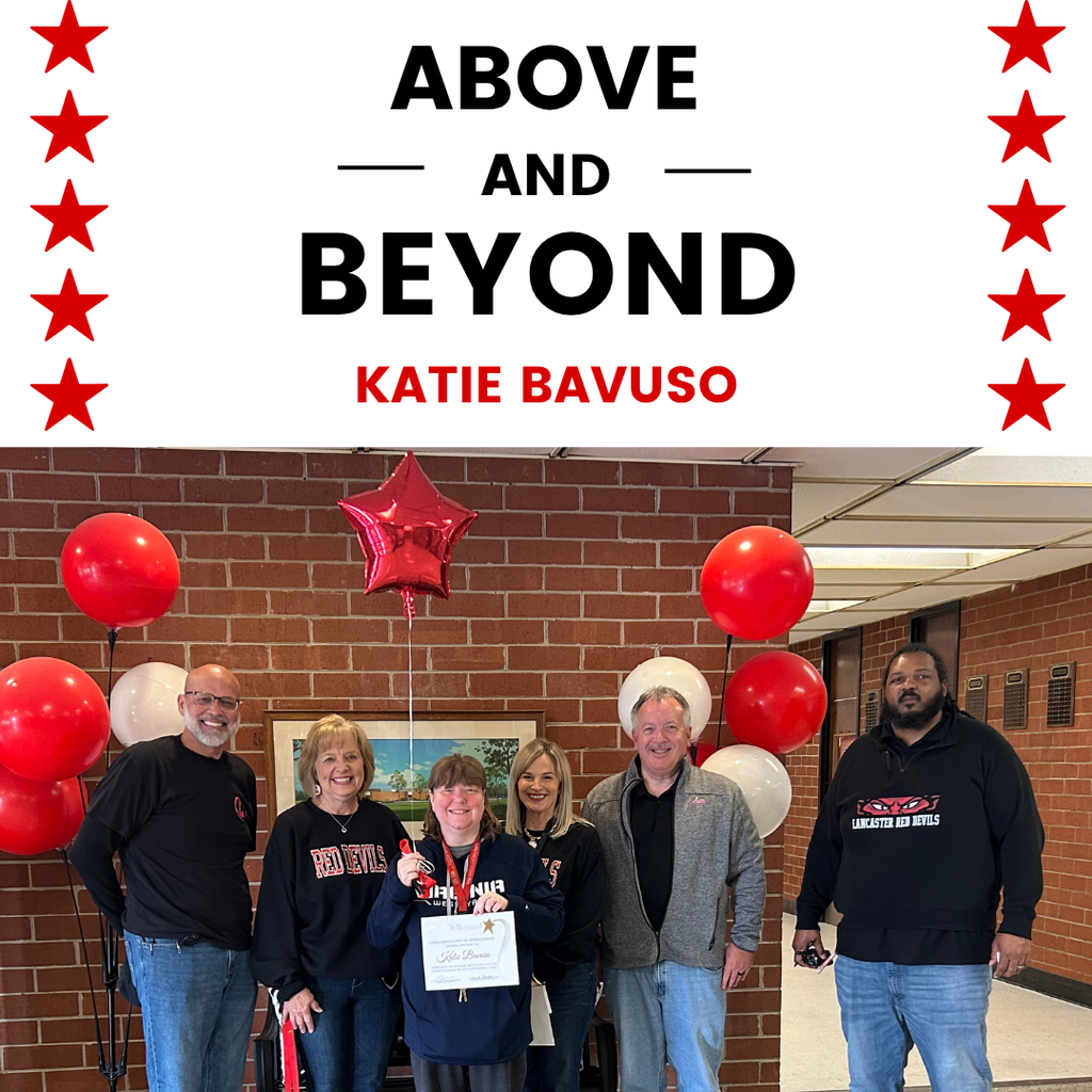 Katie Bavuso receives their Above and Beyond award