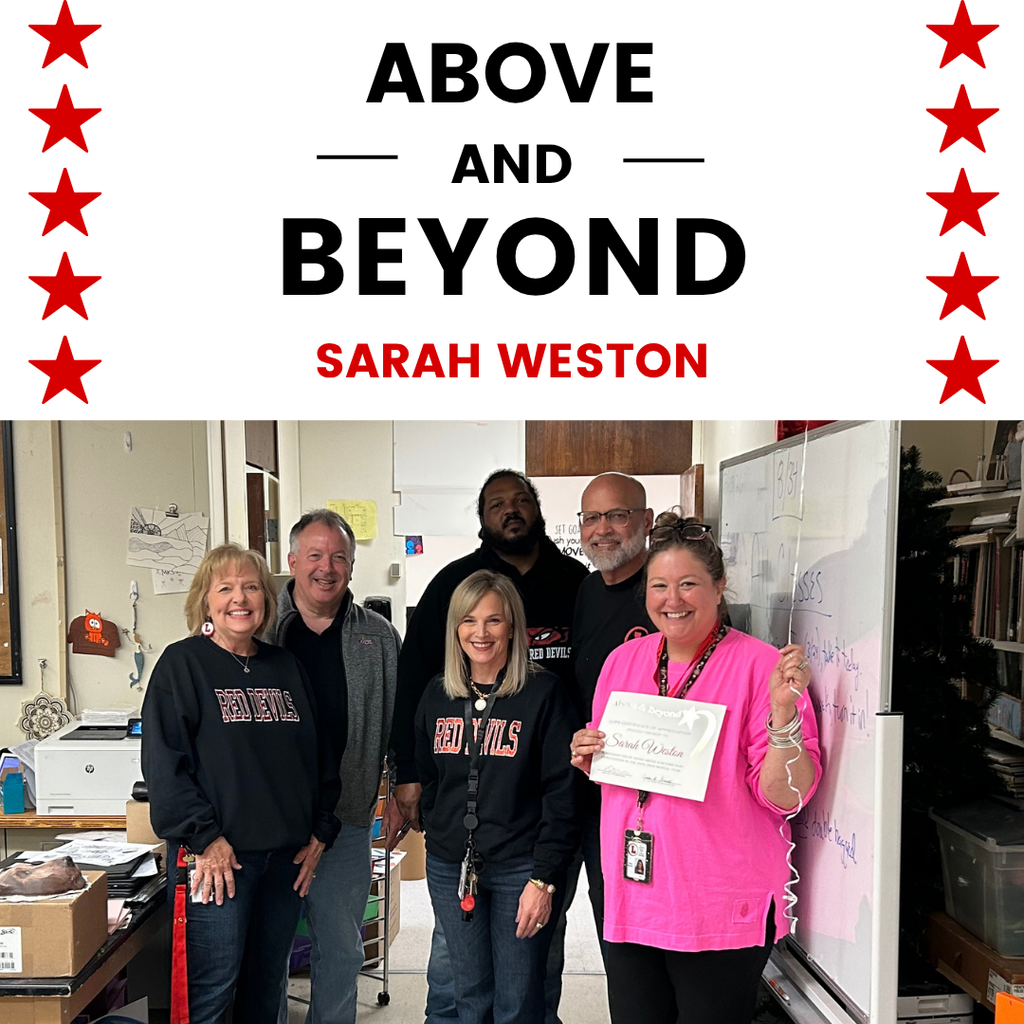 Sarah Weston receives their Above and Beyond award