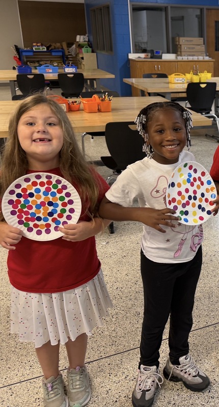 Kindergarten Students on Dot Day
